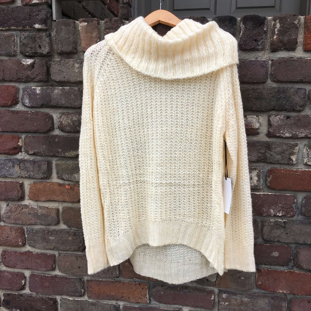 By Together You & I Cowl Neck cream sweater NWT - Picture 3 of 4